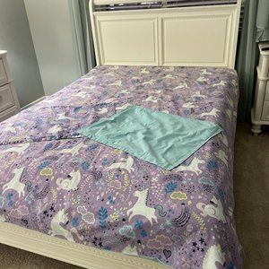 Urban Habitat Unicorn Duvet Full (84X86) & 2 Shams Pillow Cases Standard Purple